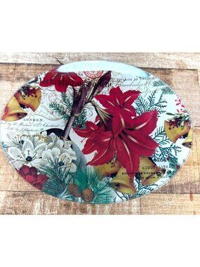 Michel Design Works Glass Trinket / Soap Dish Merry Christmas
